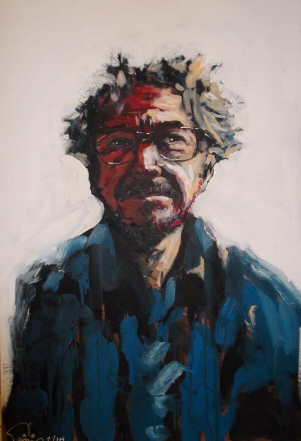 Finalist in 2014 Black Swan Portrait Prize, Leigh Warren, Choreographer, painted by Philip David