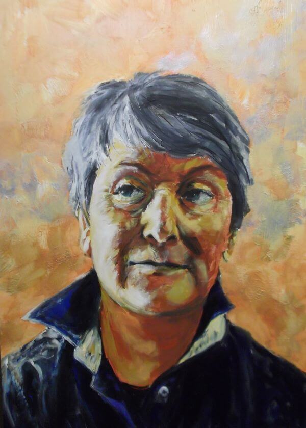 Finalist in 2014 Pt Pirie Art Prize, Jane Fargher painted by Philip David