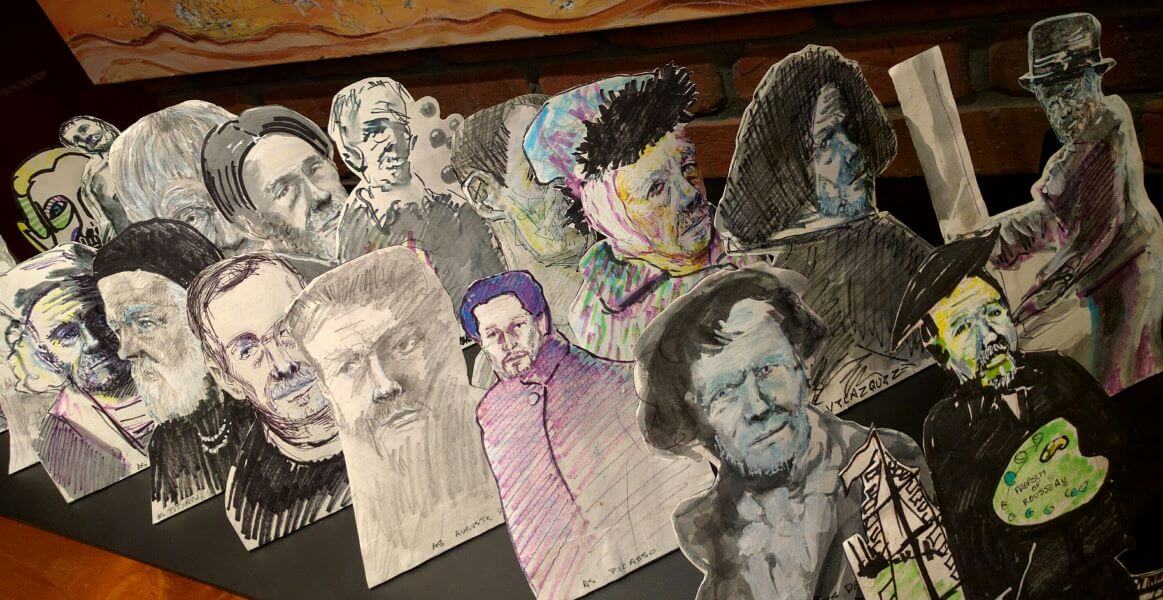 Finalist in 2016 Adelaide Perry Drawing Prize, Myself, A Master - Imagine!, Self Portraits as Great Masters by Philip David