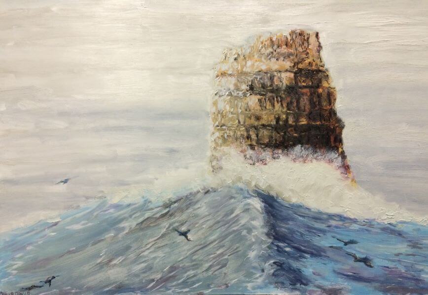 Finalist in 2016 Pt Pirie Art Prize, Eddystone Rock painted by Philip David