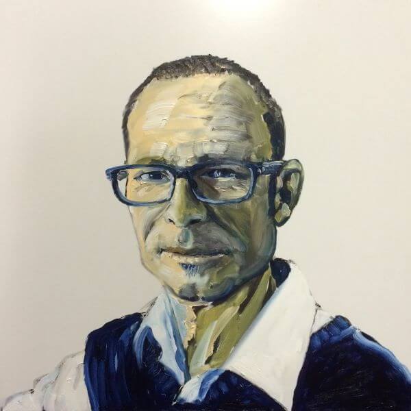Finalist in 2016 Solar Art Prize, Craig Wilkins, CEO Conservation Council of SA painted by Philip David
