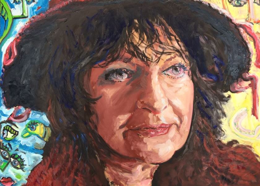 Finalist in 2017 Kennedy Portrait Prize, Cheryl Bridgart, Artist, painted by Philip David