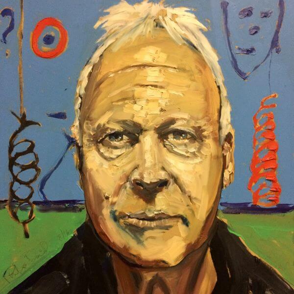 Finalist in 2017 Who is looking at you, Self Portrait - My most forgiving sitter painted by Philip David