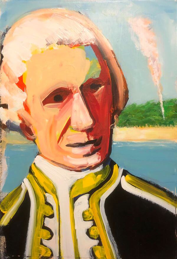 Cook thought he discovered Australia first painted by Philip David