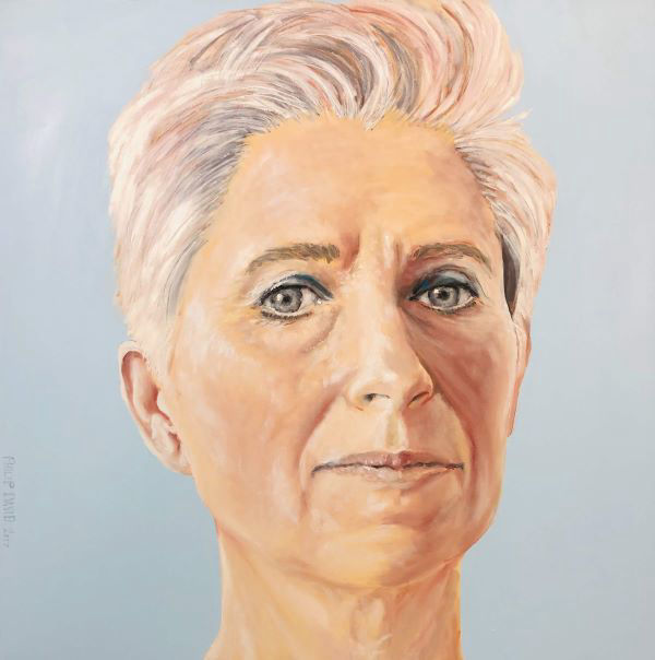 Portrait of Cat Leonard, Artist, painted by Philip David