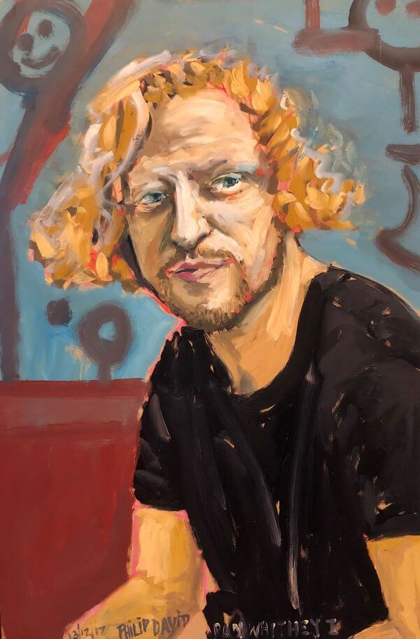 Portrait of Dan Withey, Artist, painted by Philip David