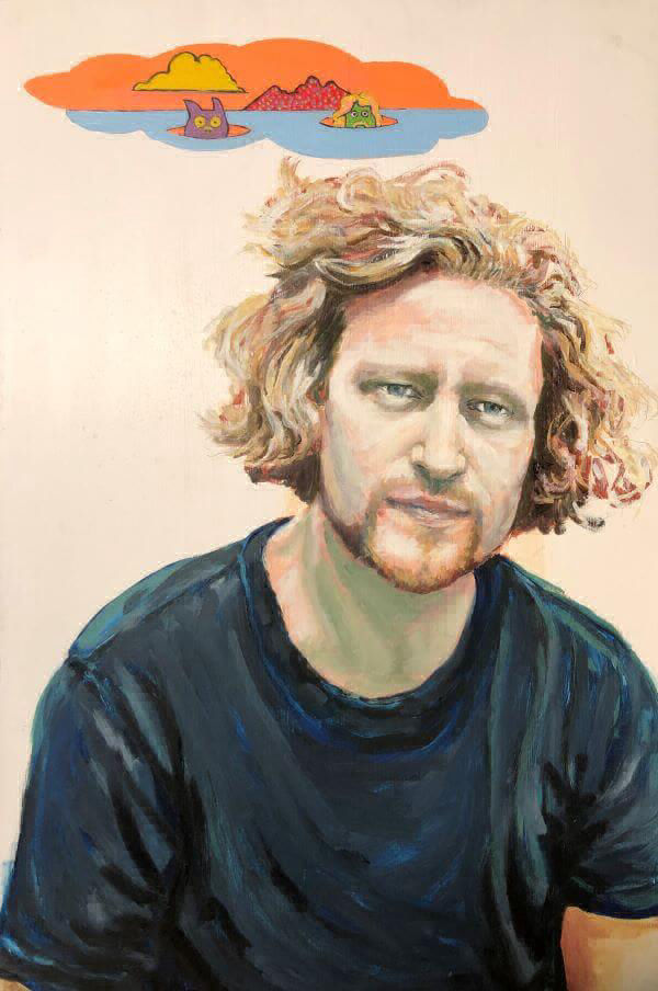 Portrait of Dan Withey, Artist, painted by Philip David