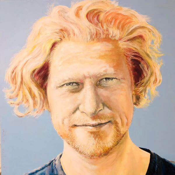 Portrait of Dan Withey, Artist, painted by Philip David