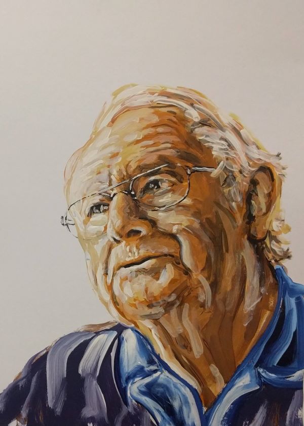 Portrait of D'arry Osborn, Winemaker, painted by Philip David