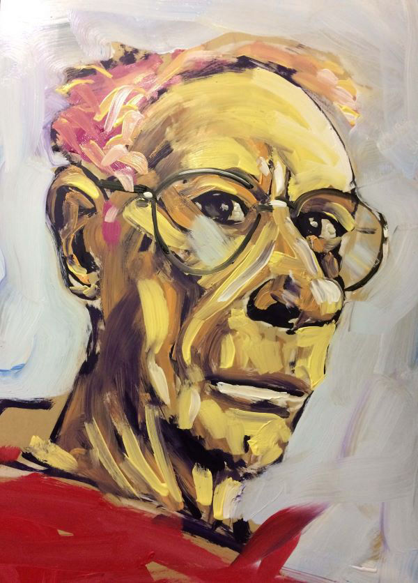 Portrait of Driller Jet Armstrong painted by Philip David