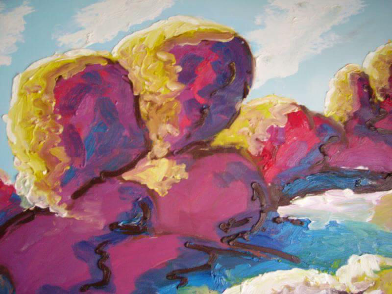 Devils Marbles painted by Philip David