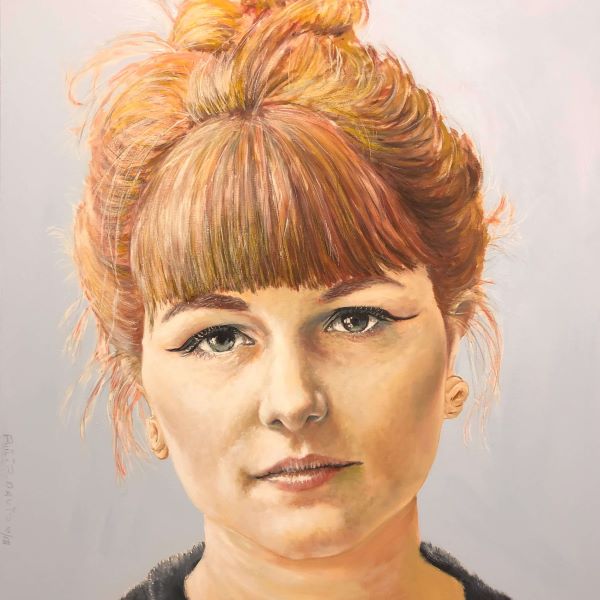 Portrait of Jasmine Crisp, Artist, painted by Philip David
