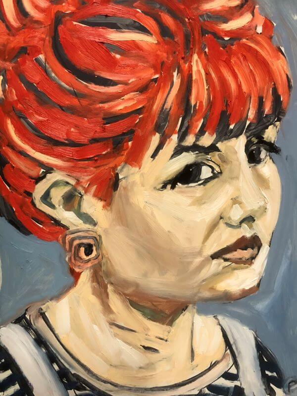 Portrait of Jasmine Crisp, Artist, painted by Philip David