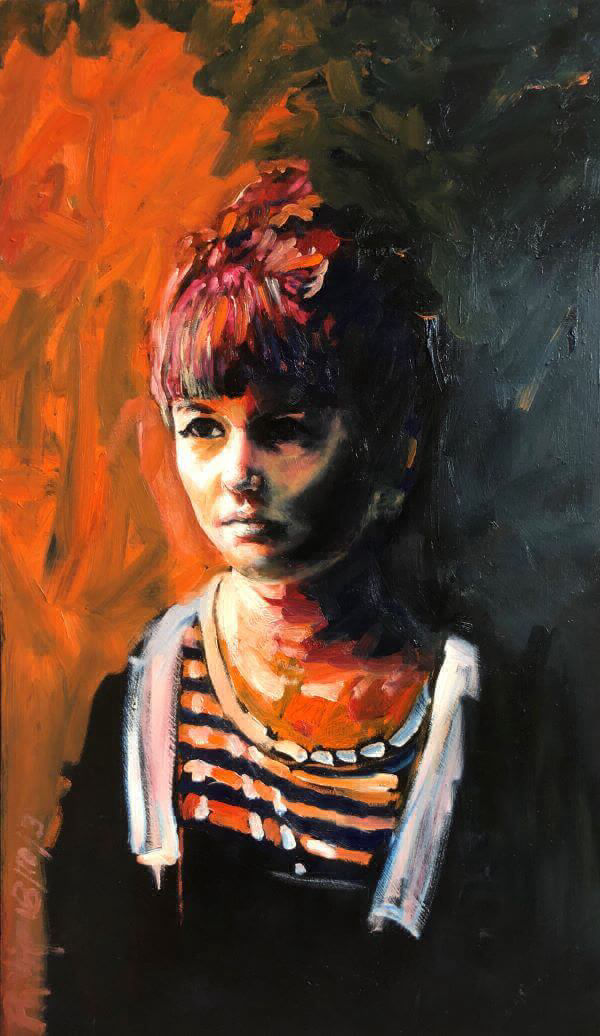 Portrait of Jasmine Crisp, Artist, painted by Philip David