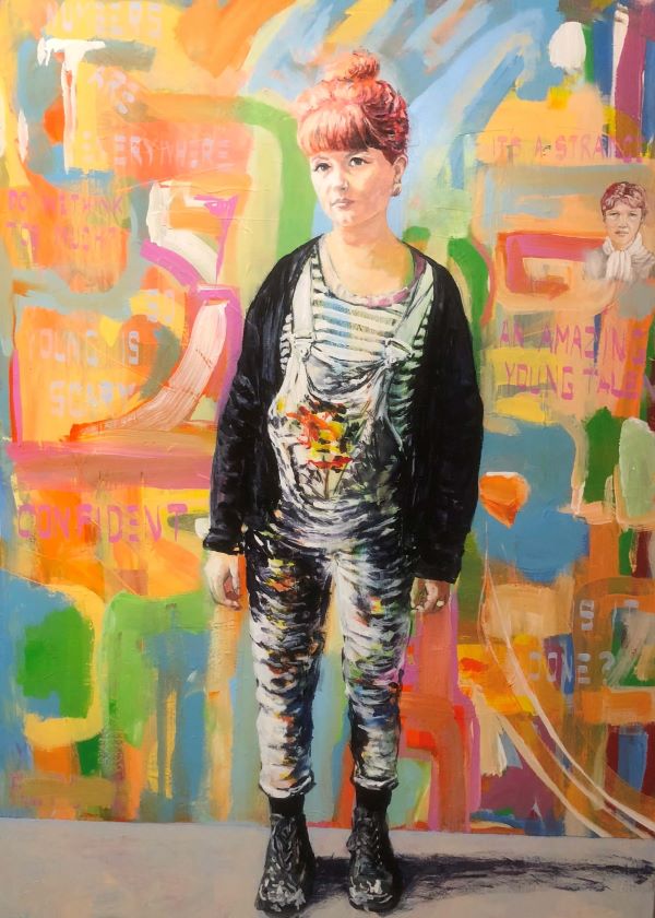 Portrait of Jasmine Crisp, Artist, painted by Philip David