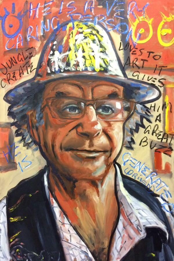 Portrait of Jungle Phillips, Artist, painted by Philip David