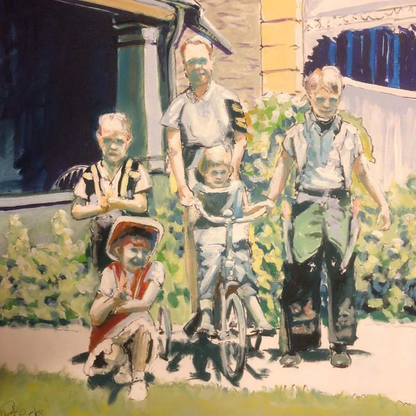 Childhood Family Memories Series painted by Philip David
