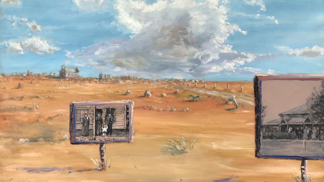 My Grandmother Ada's Town painted by Philip David