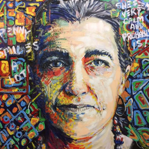 Portrait of Penny Griggs painted by Philip David