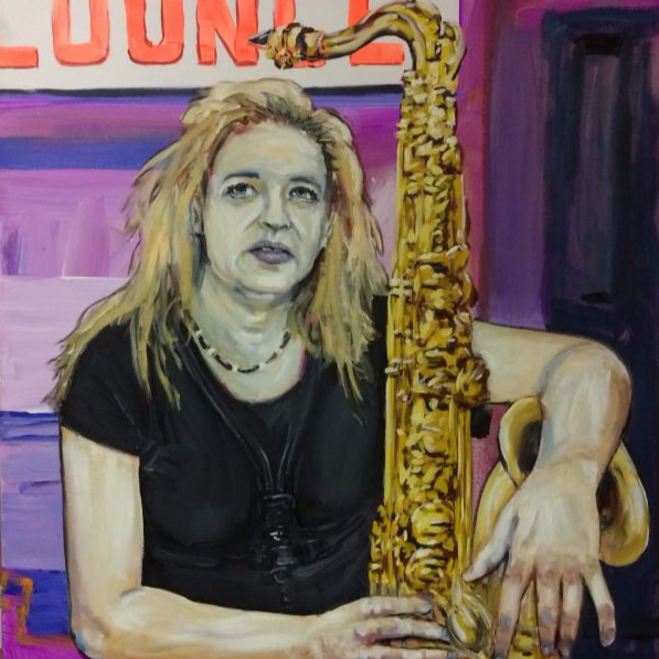 Portrait of Sophie Downey, Artist, painted by Philip David